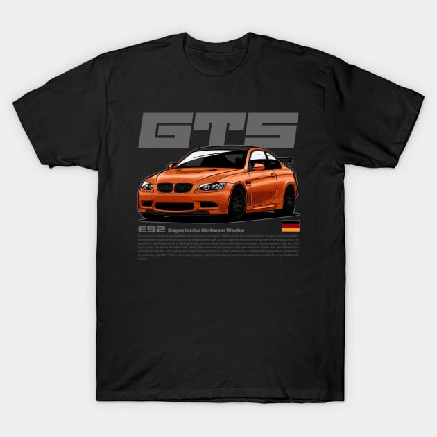 M3 E92 GTS T-Shirt by idrdesign